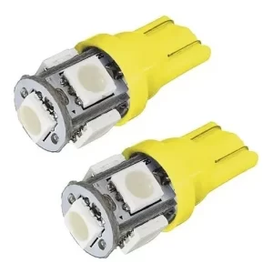 LAMPARA LED TIPO T10 W5W 4 LED AMBAR